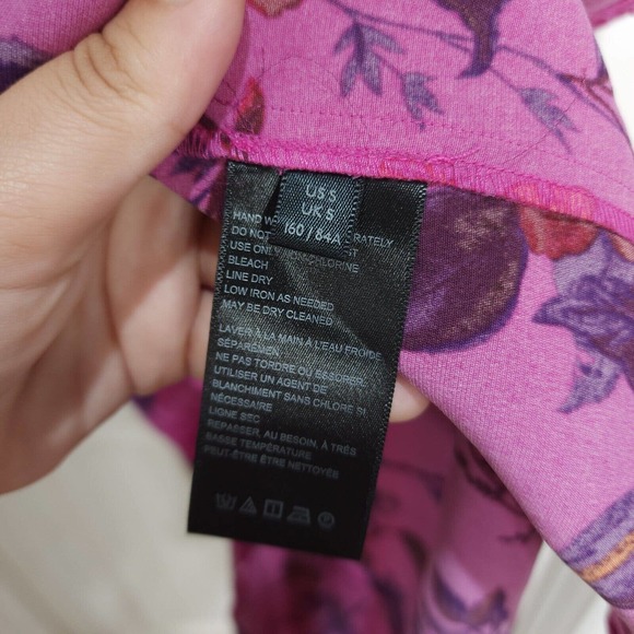 Urban Outfitters Slip Dress Audrey Purple Floral Lace Midi Satin Coquette Size S - Picture 8 of 12